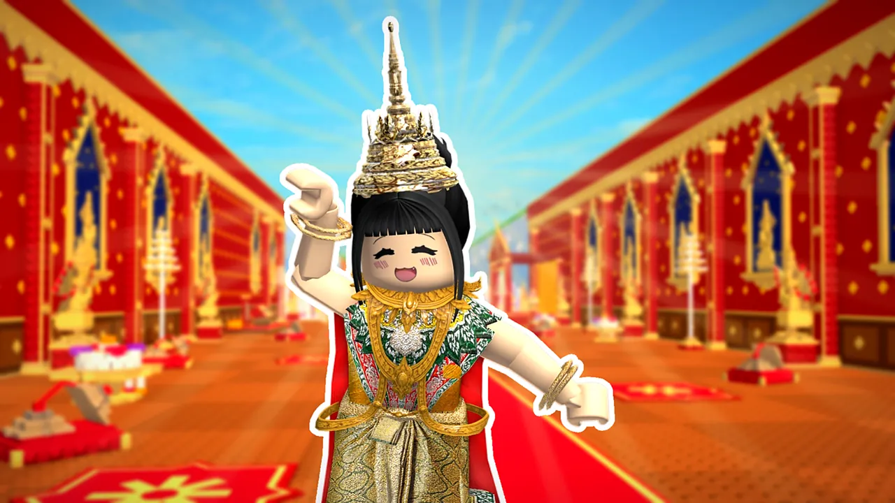 A Thai dancer in a golden chada